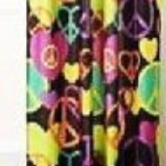 PEACE SIGN RETRO TWIN KIDS 8Pc BEDDING & WINDOW 2 PANEL SET 🥳HOST PICK🎈💥🆕NWT - Picture 6 of 9